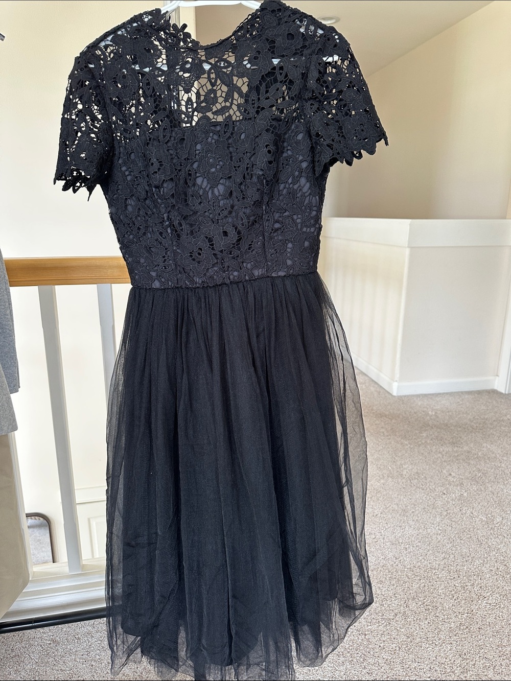 Black Lace & Tulle Dress